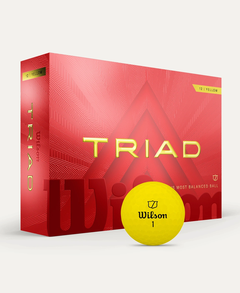 Wilson Triad Golf Ball (YELLOW) (Dozen)